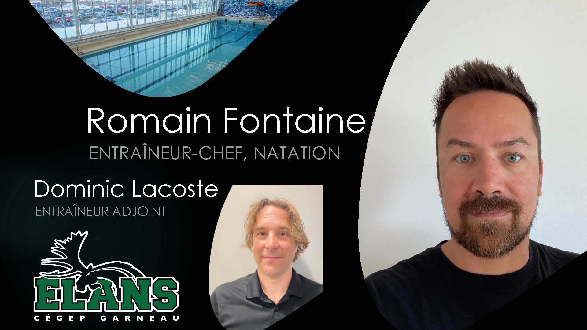 Entraineurs - Équipe de natation - Romain Fontaine et Dominic Lacoste